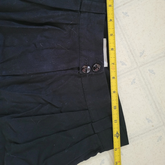 JONES NEW YORK Vintage High Waist Soft Flowy Pleated Short Shorts Black - Picture 12 of 14